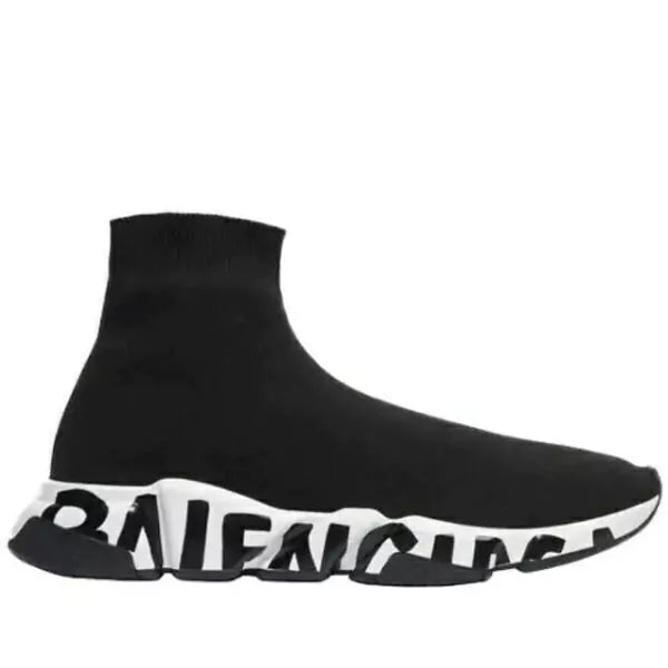 Balenciaga Speed Graffiti Trainer Black White